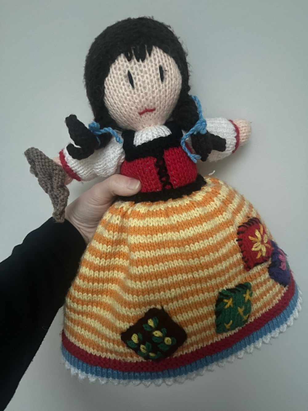 Tipsy Turvy Handknitted Cinderella doll